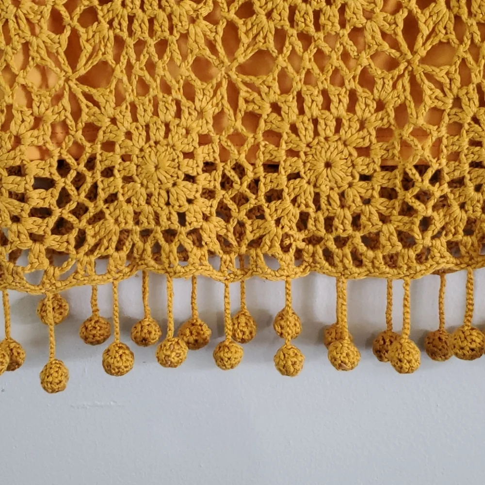 COPY - Fashion Nova Mustard Yellow Crochet Skirt - Picture 3 of 8